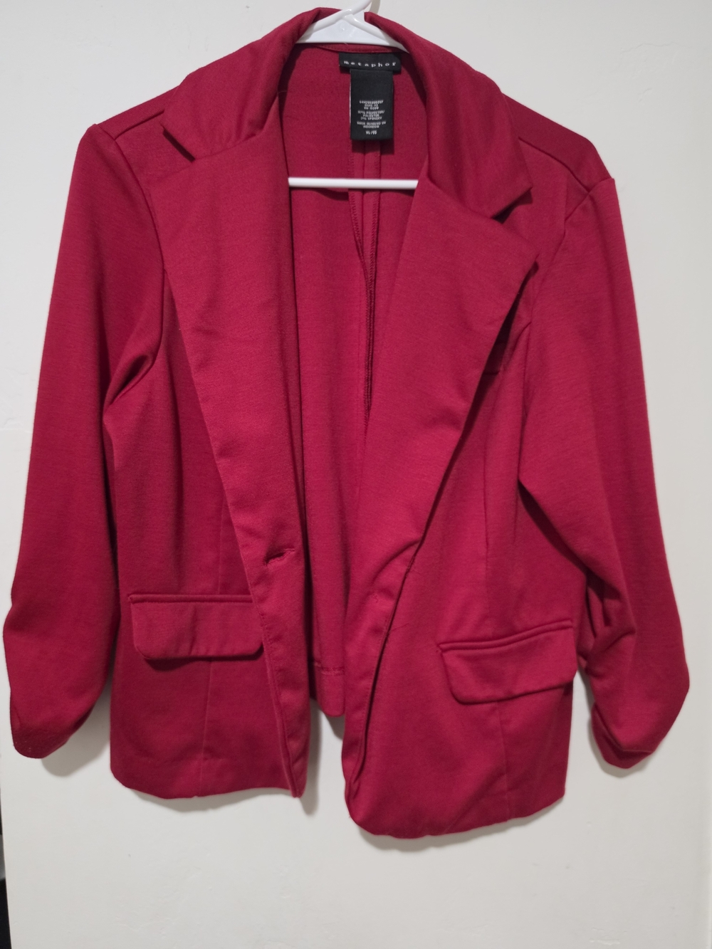 Metaphor Open-Front Blazer in Bright Pink